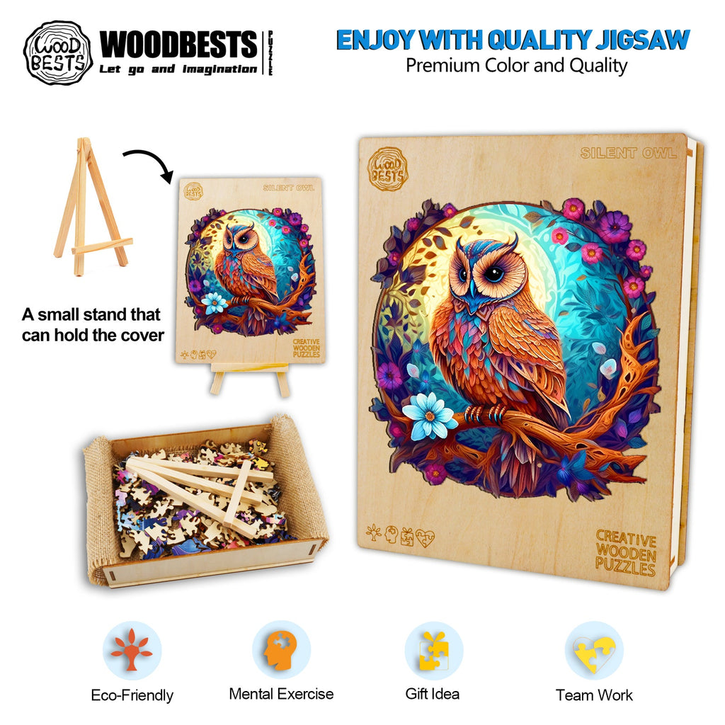 Silent Owl Wooden Jigsaw Puzzle