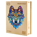 Snow Wolf Wooden Jigsaw Puzzle