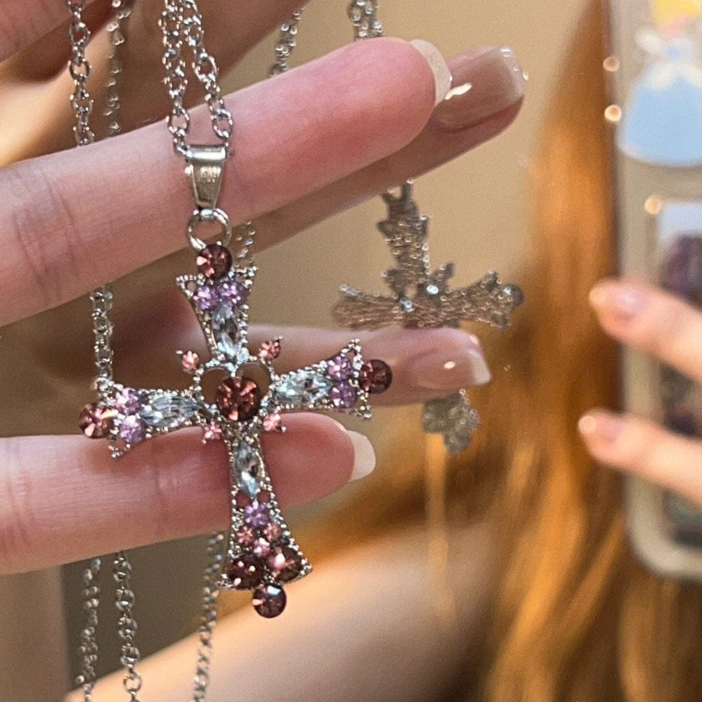 BLESSED GEMS CROSS NECKLACE