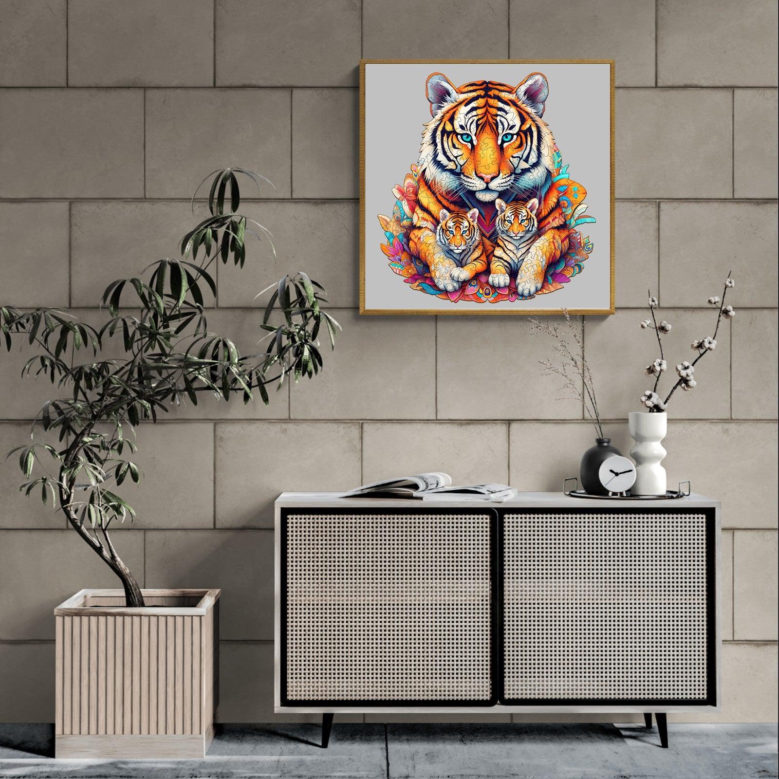 Tiger Family Wooden Jigsaw Puzzle