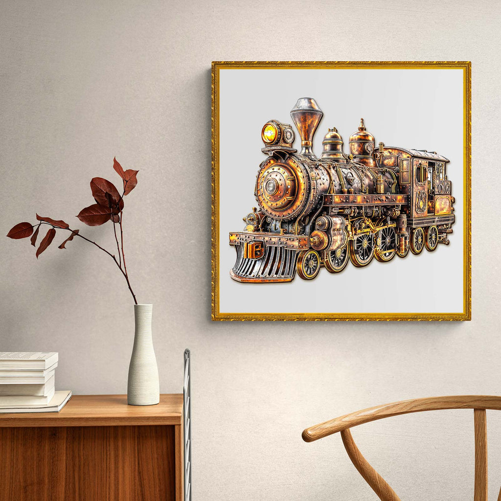 Mechanical Steam Train Wooden Jigsaw Puzzle