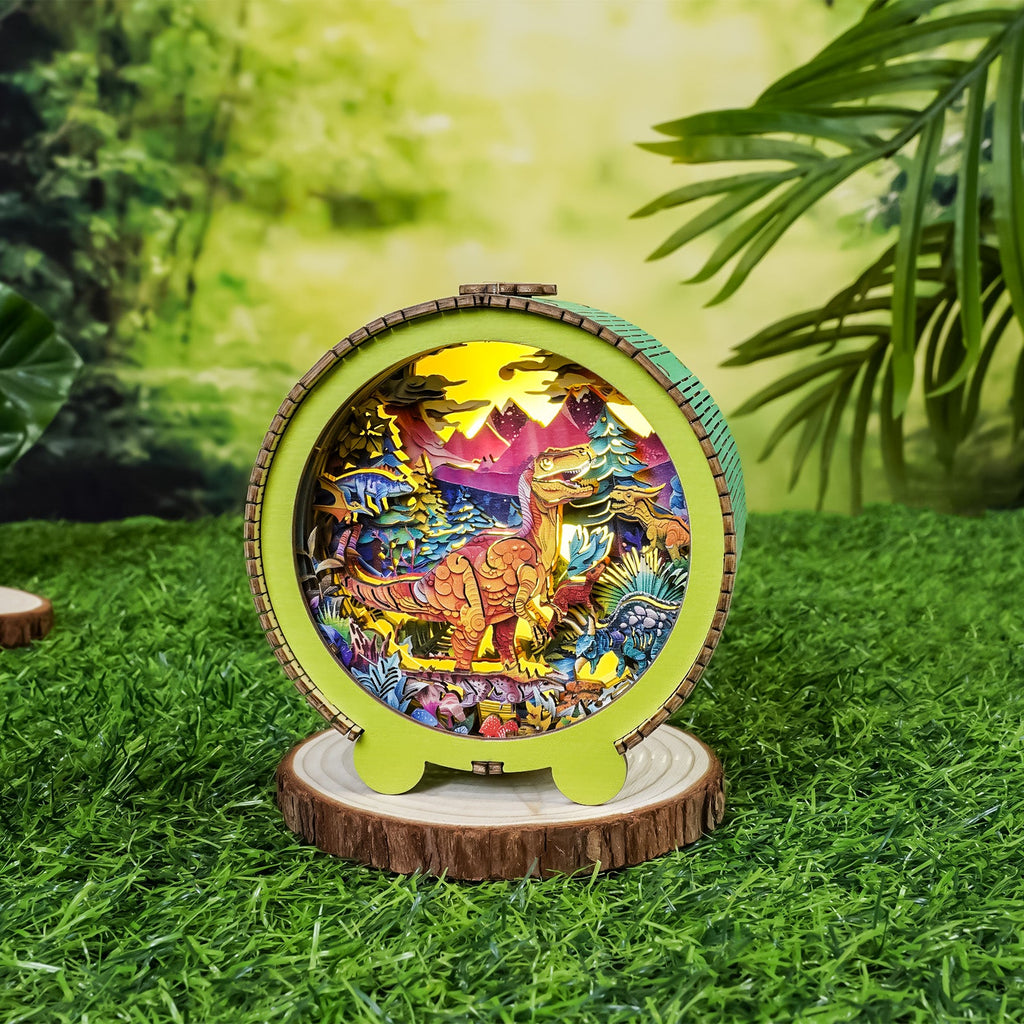 Volcano Dinosaur Kit - 3D Wooden Puzzle Night Light
