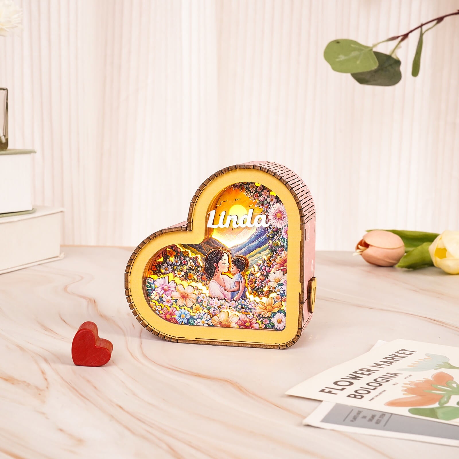 The Glory of Motherly Love Kit - Personalized 3D Wooden Puzzle Night Light