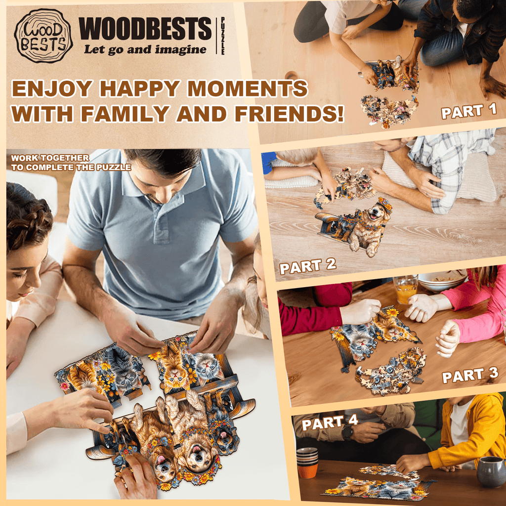Party Puzzle-Pets on the Bench