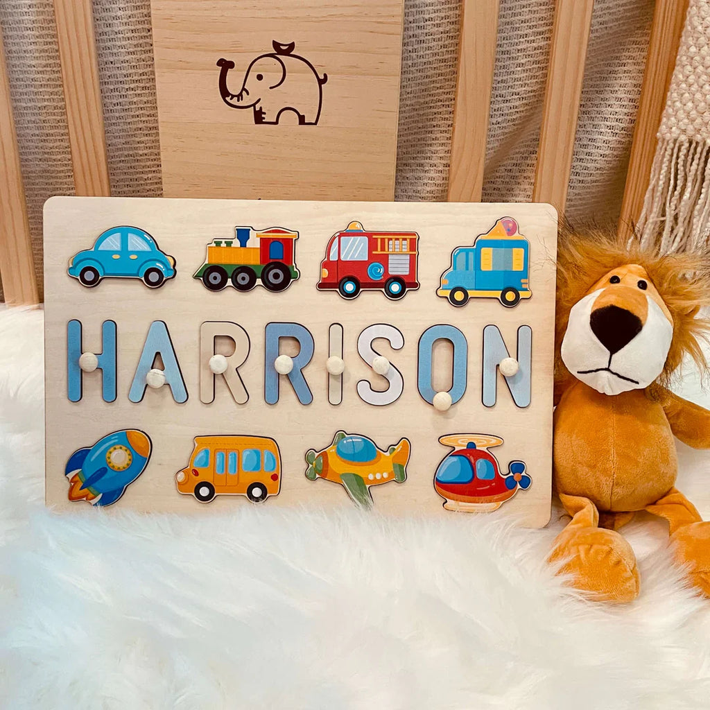 Personalized Wooden Baby Name Puzzle Gift