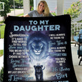 To My Daughter – Lion Love Blanket by Godisabove™