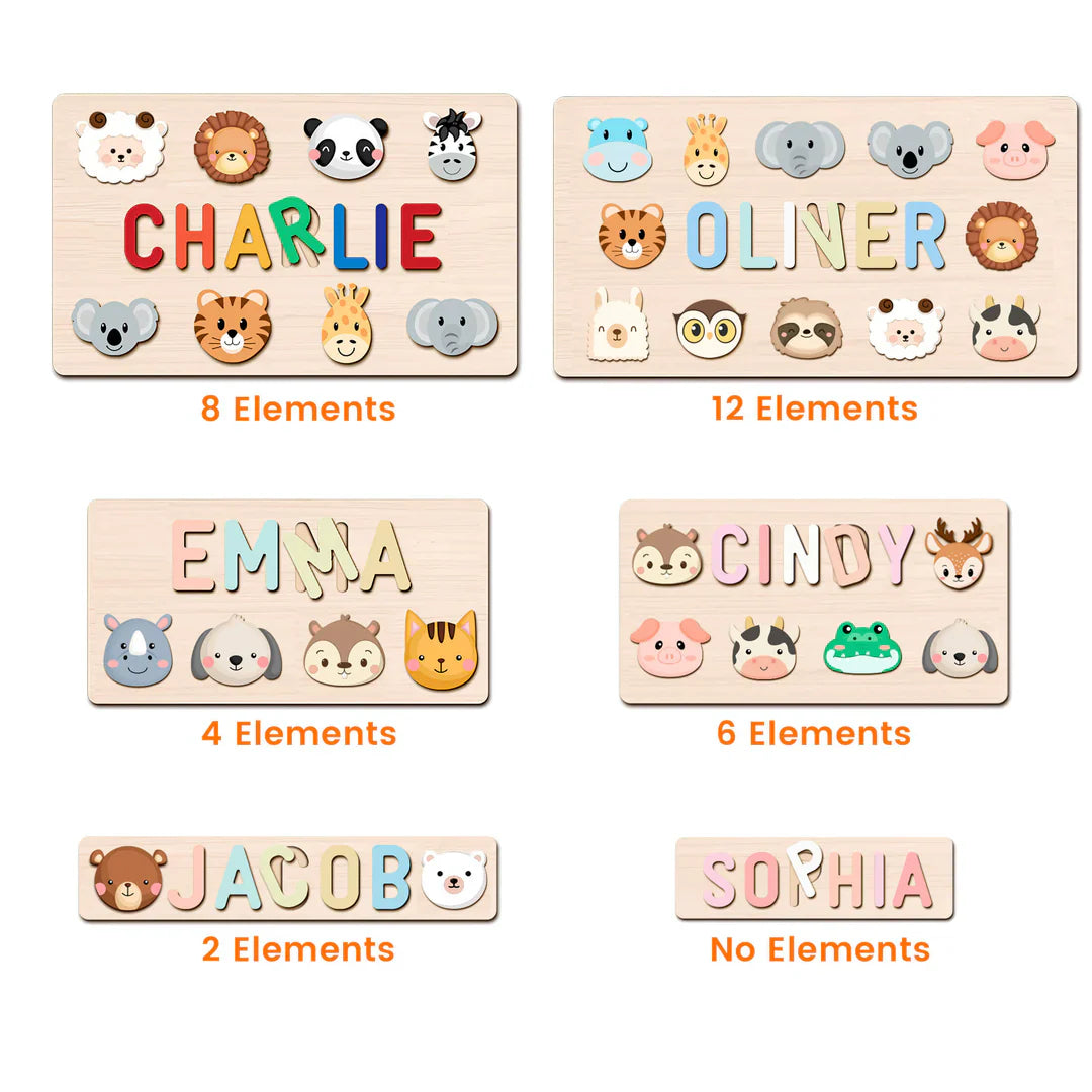 Personalized Wooden Baby Name Puzzle Gift