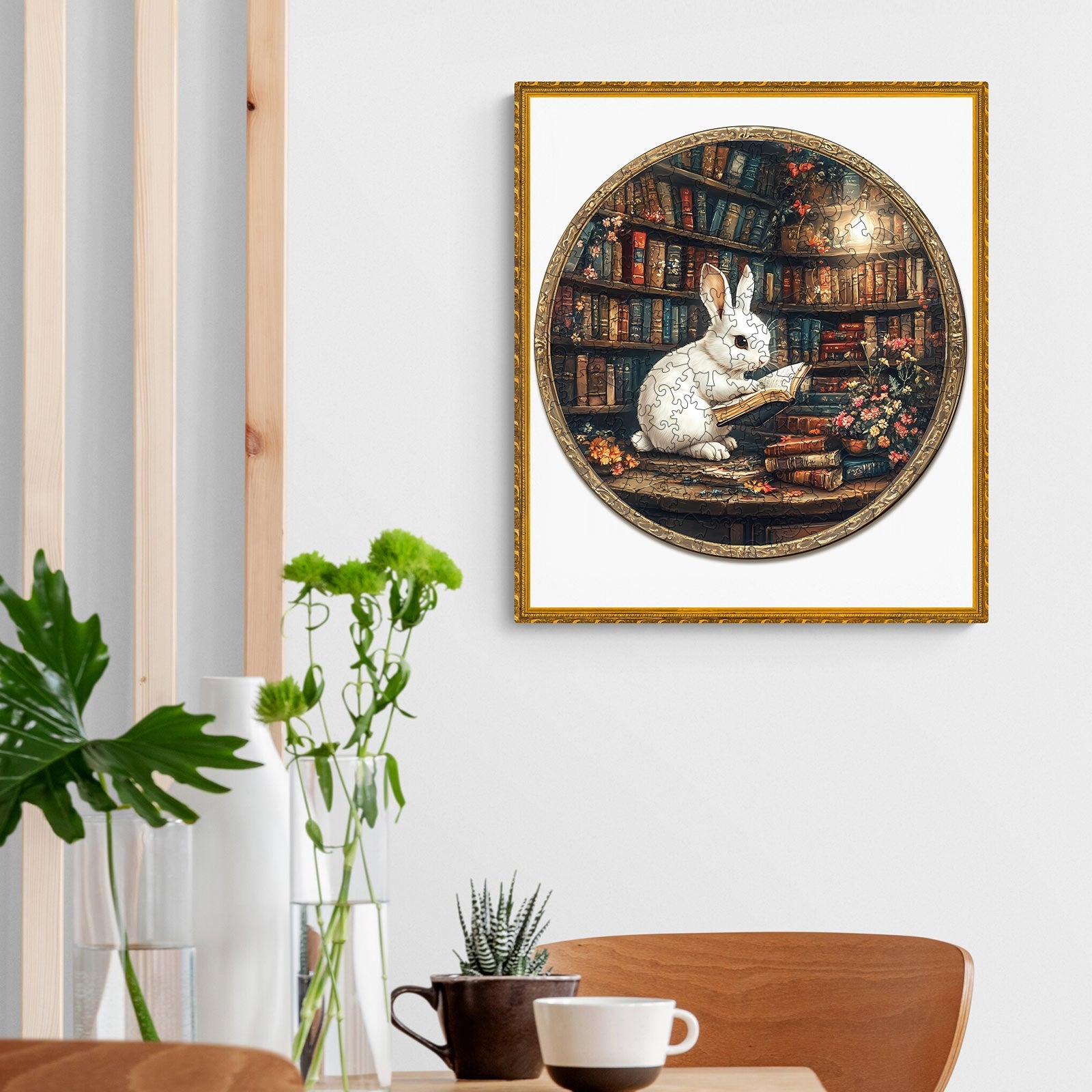 Magic Library Rabbit Wooden Jigsaw Puzzle