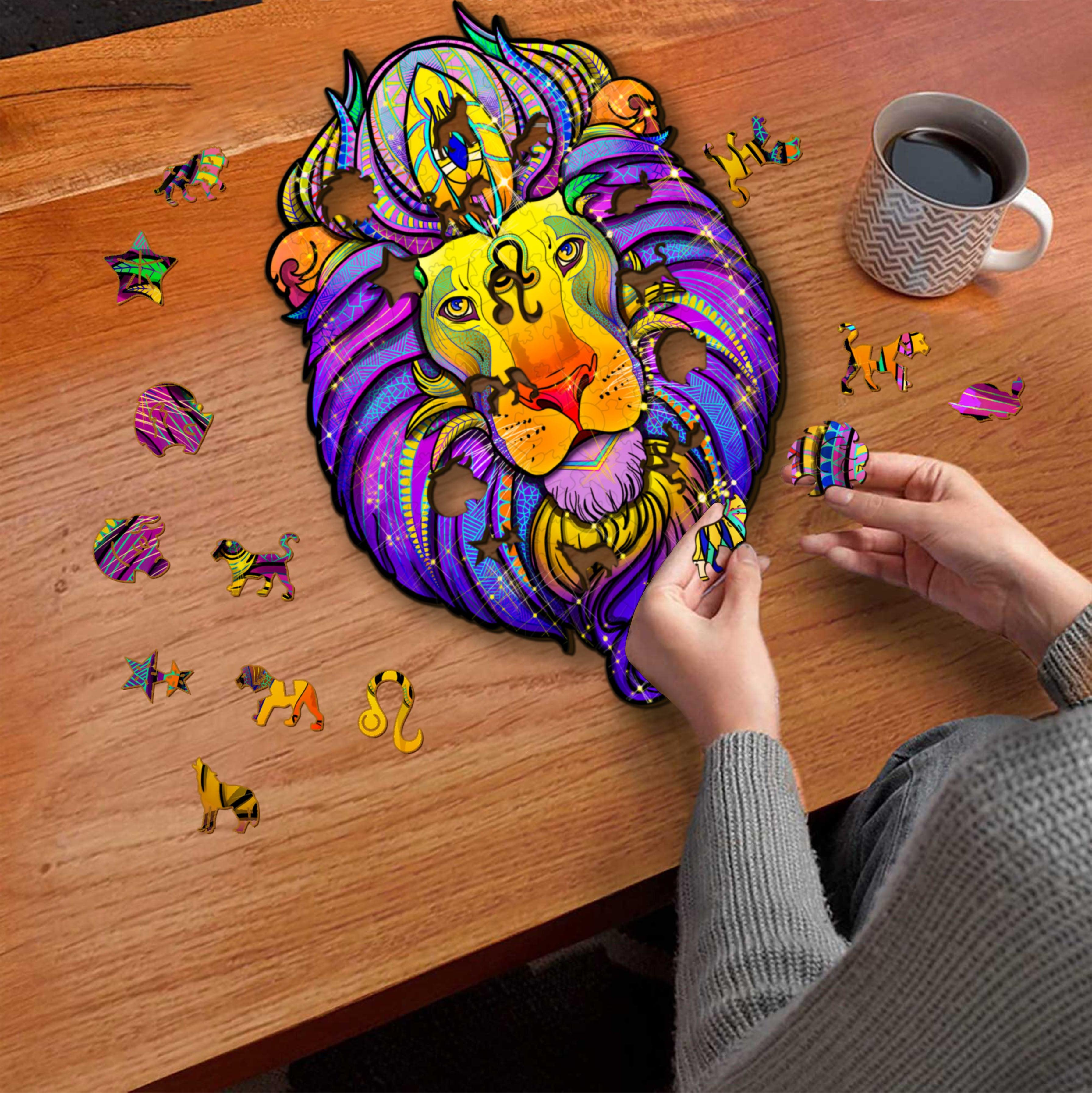 Constellation Leo Wooden Jigsaw Puzzle