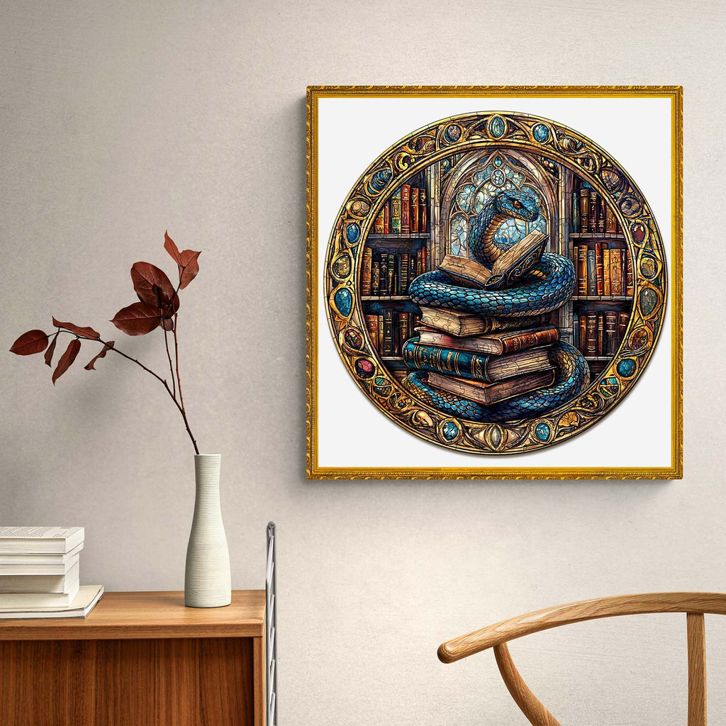 Magic Library Snake Wooden Jigsaw Puzzle