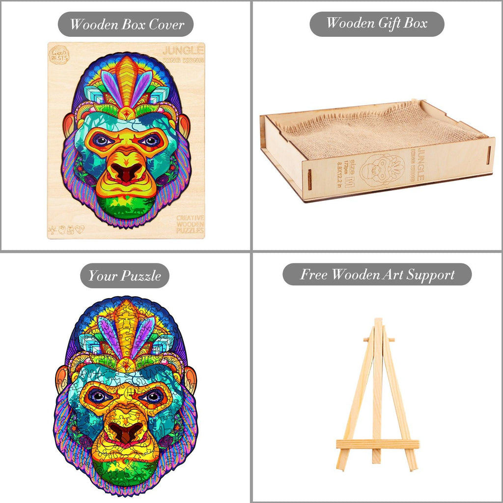 Jungle King Kong Wooden Jigsaw Puzzle