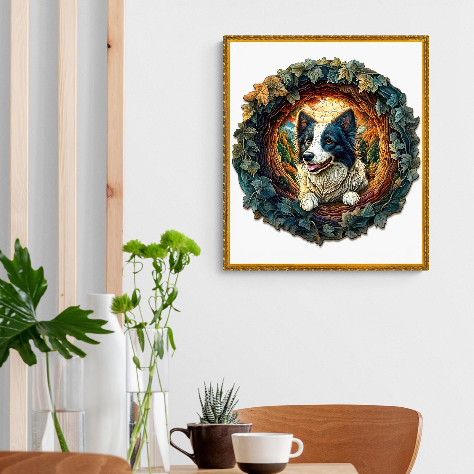3D Border Collie Wooden Jigsaw Puzzle