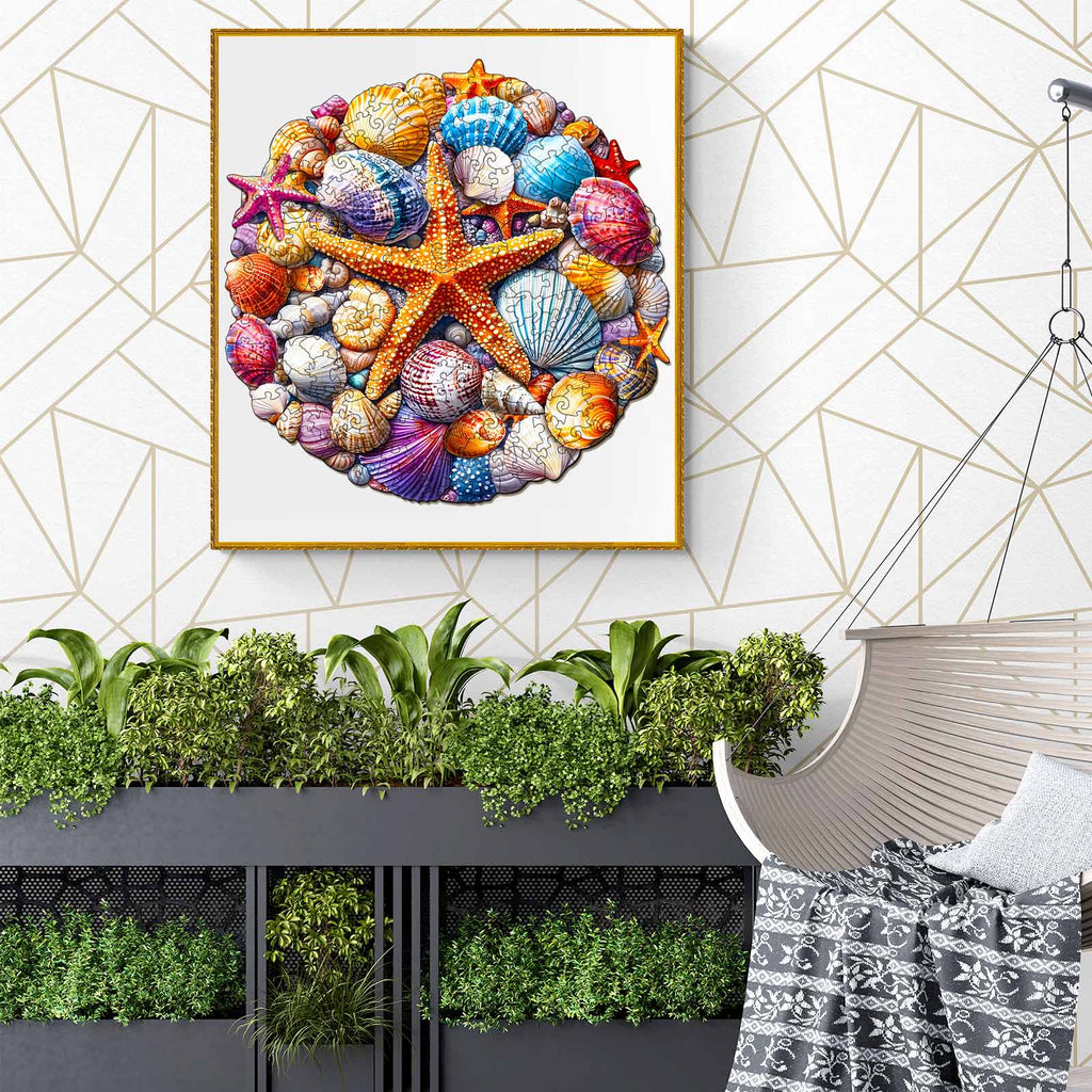 Colorful Shells Wooden Jigsaw Puzzle
