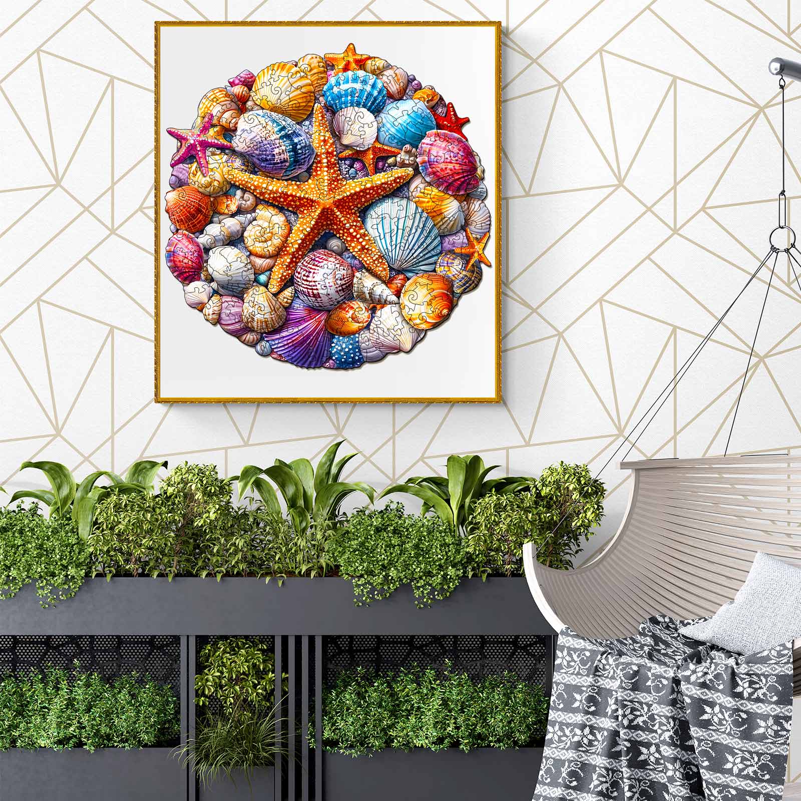 Colorful Shells Wooden Jigsaw Puzzle