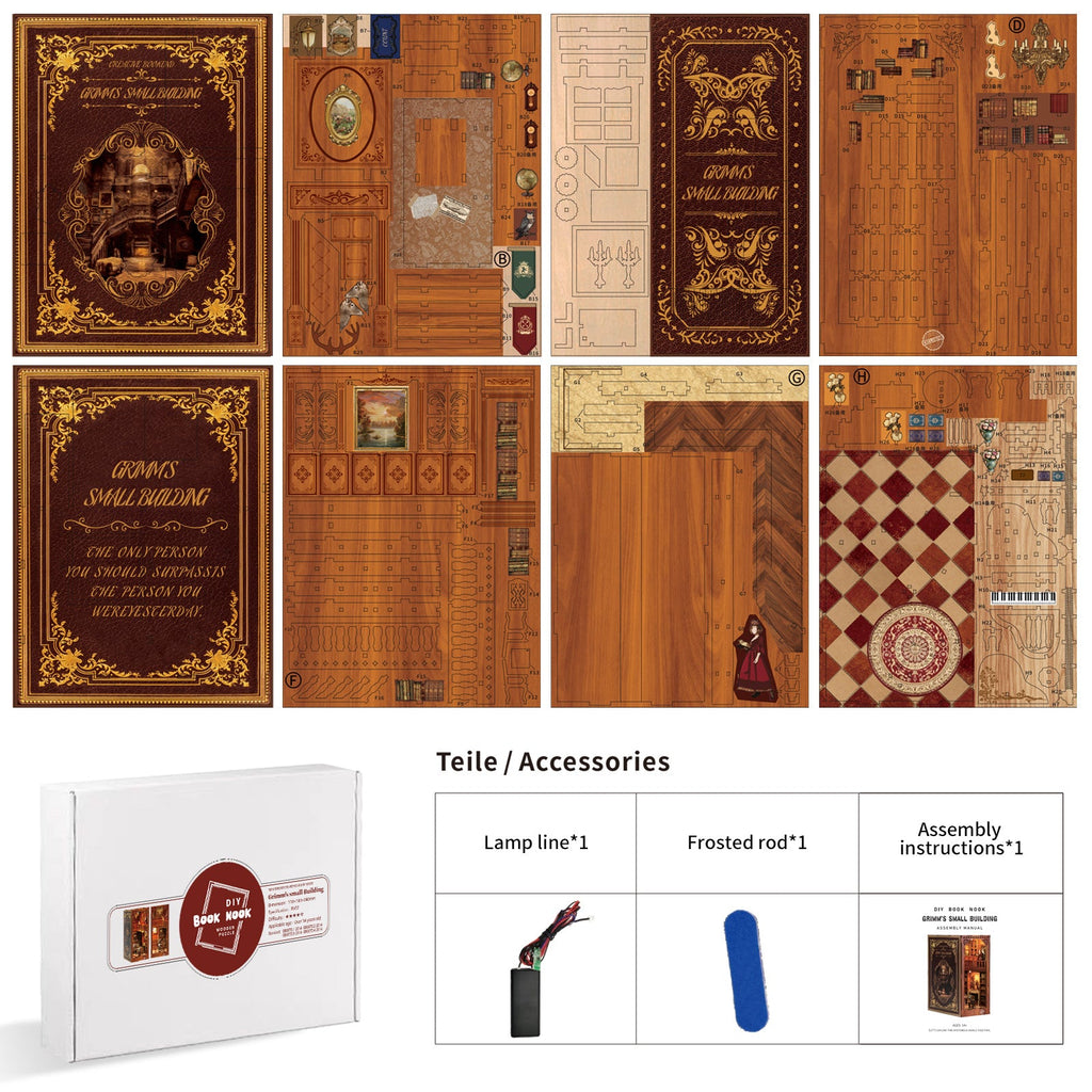 Random Different Styles of Book Nook Kit