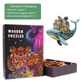 3D Whale City Wooden Jigsaw Puzzle
