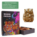 Woodcarve bear family Wooden Jigsaw Puzzle