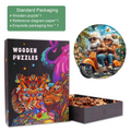 Motorcycle Granny-2 Wooden Jigsaw Puzzle