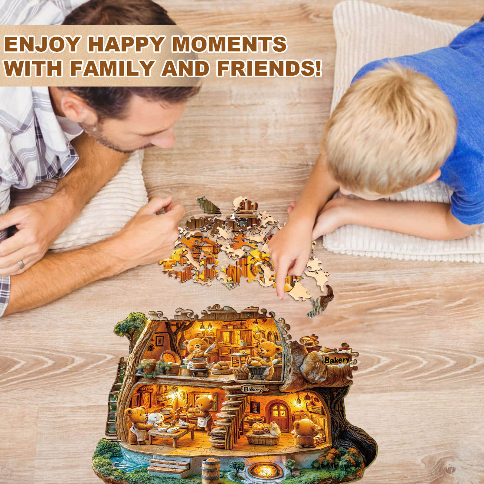 Little Bear Bakery Wooden Jigsaw Puzzle