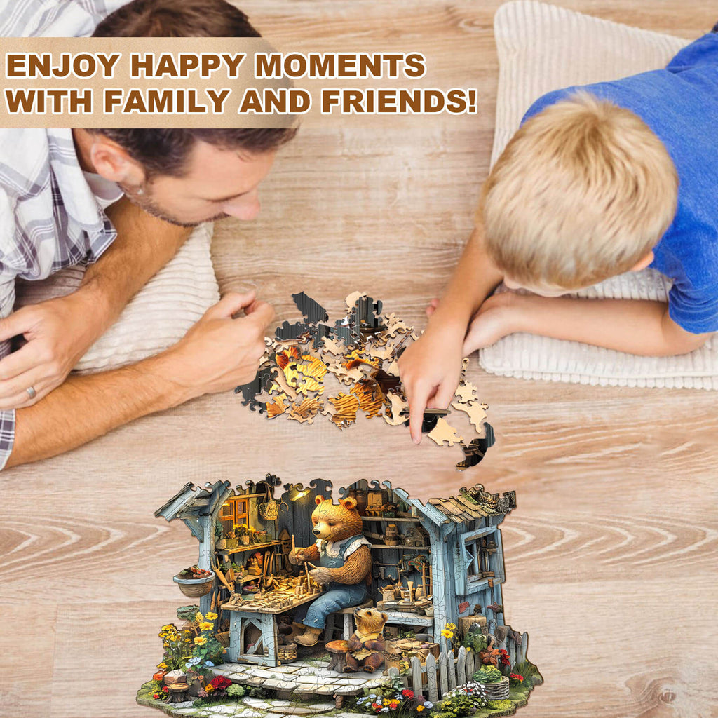 Bear Repair House Wooden Jigsaw Puzzle