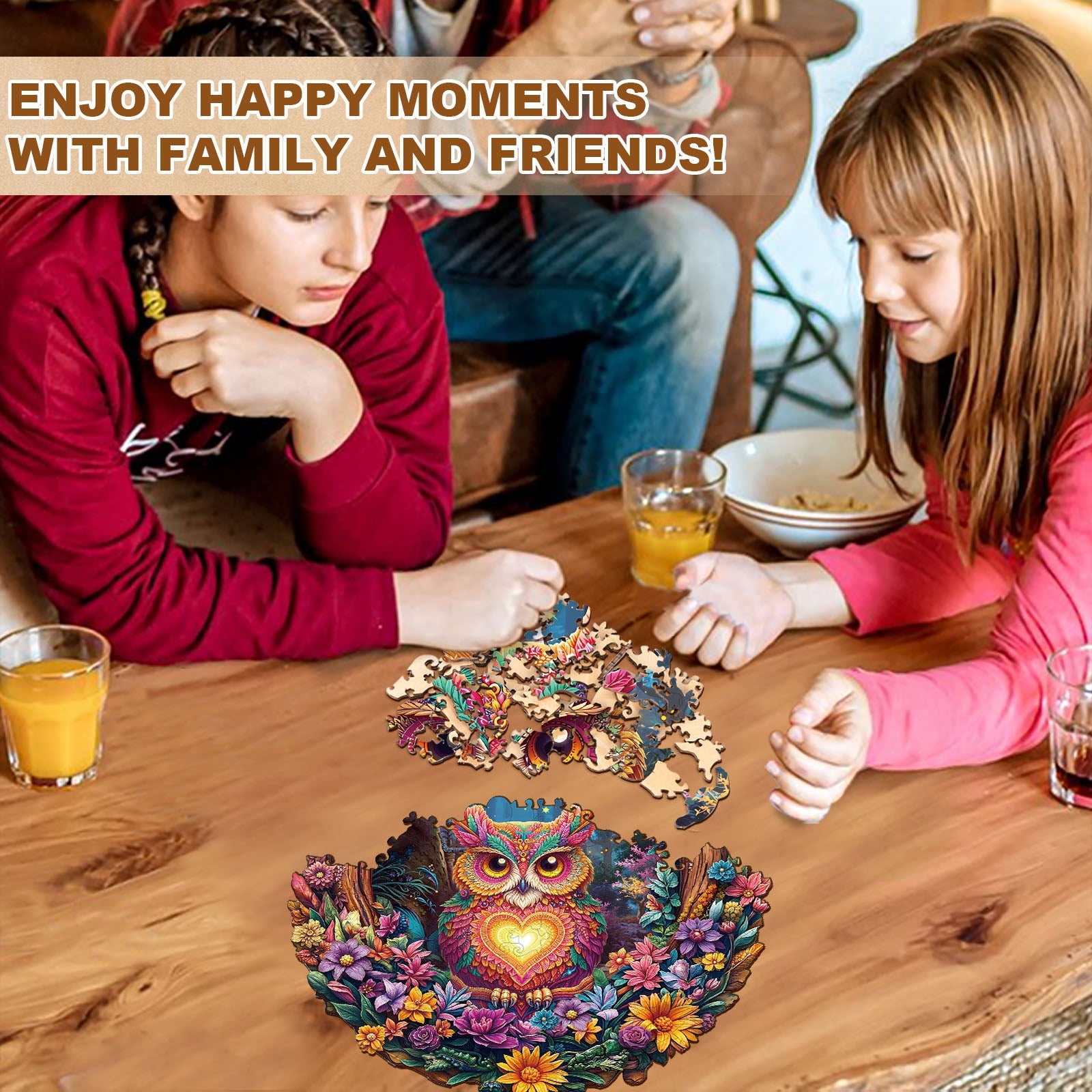 Loving Owl Wooden Jigsaw Puzzle