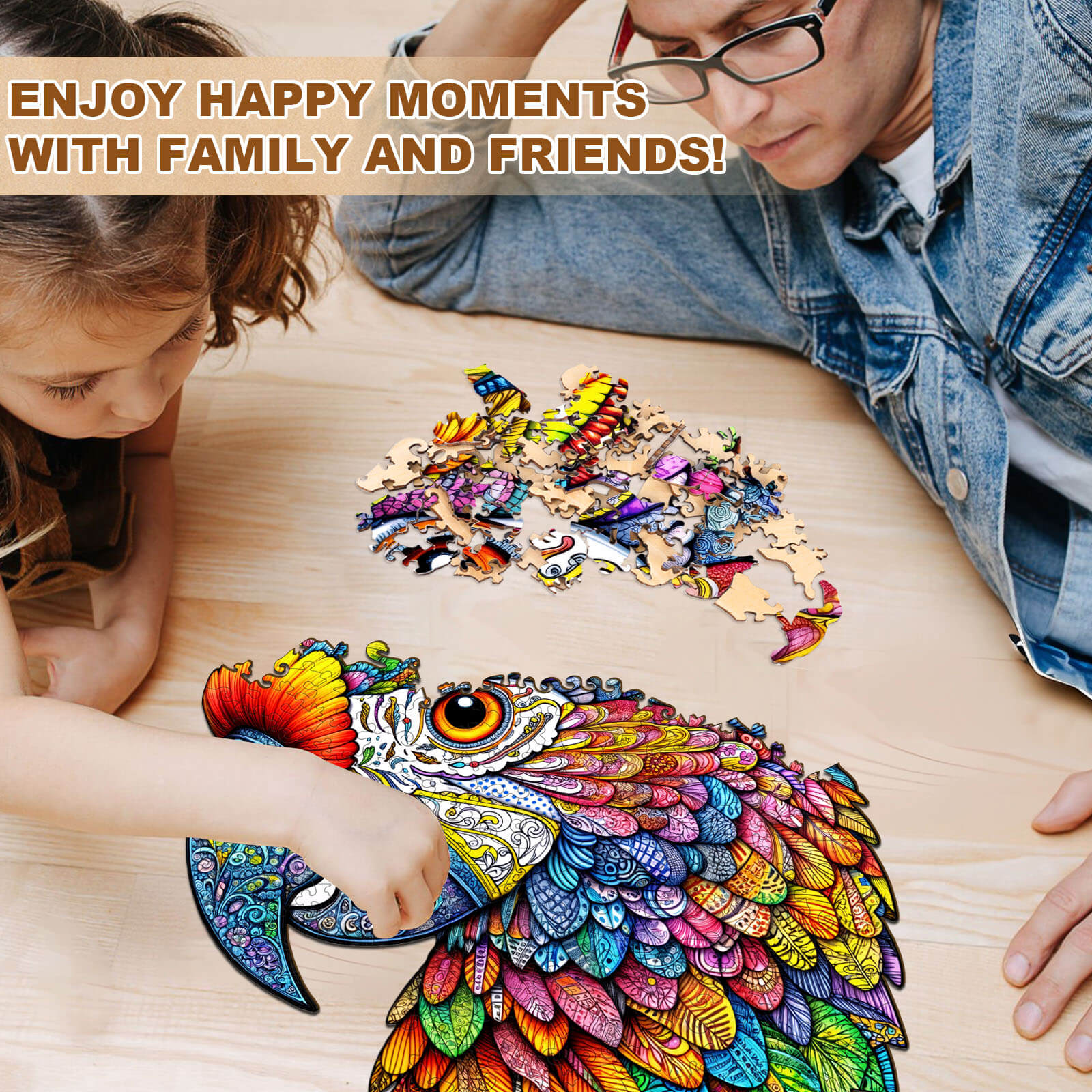 Colorful parrot Wooden Jigsaw Puzzle