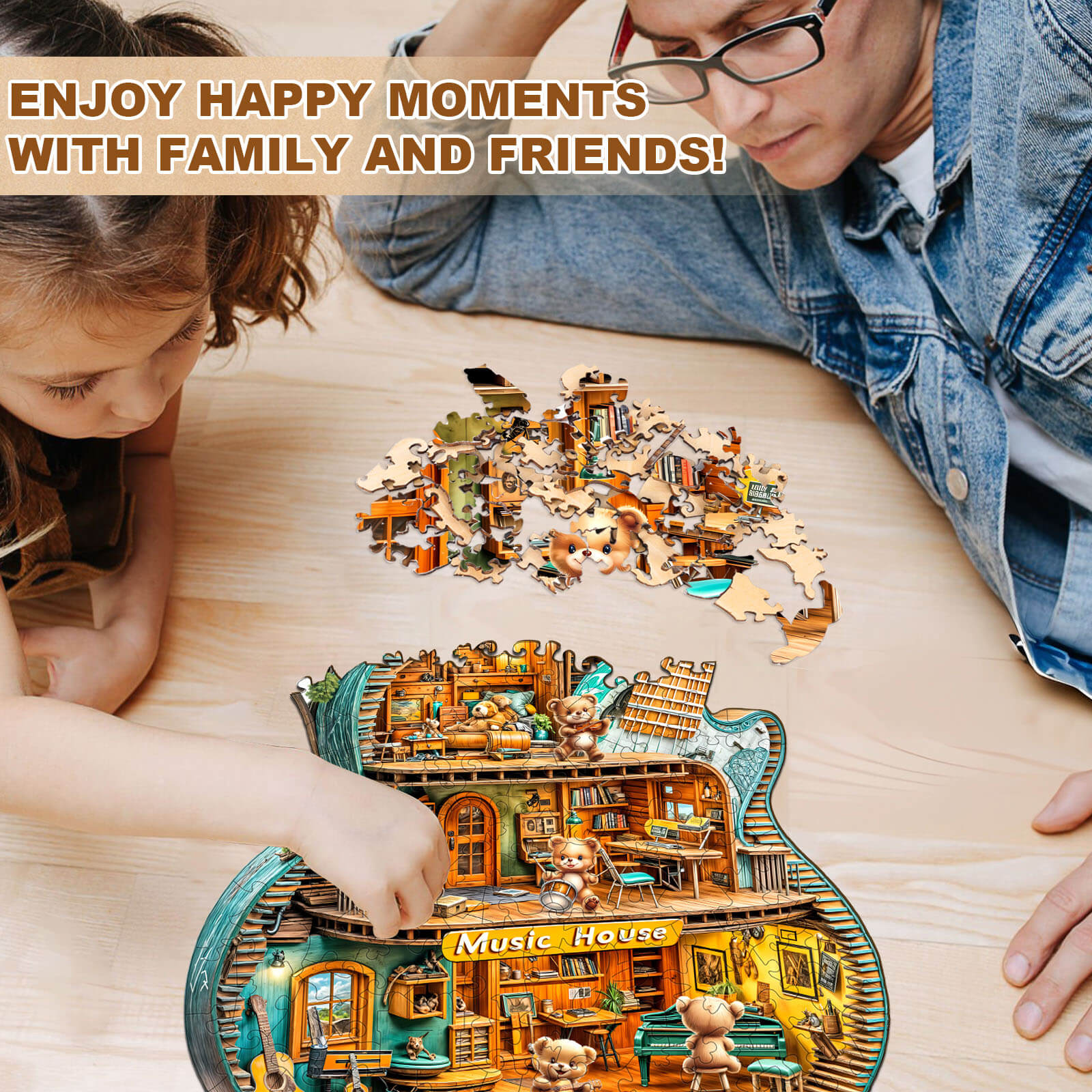 Music House-1 Wooden Jigsaw Puzzle