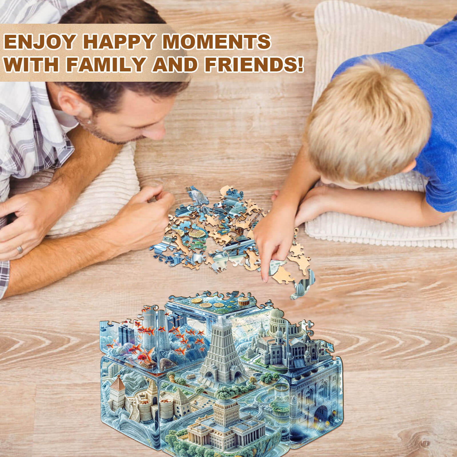 Cube City Wooden Jigsaw Puzzle