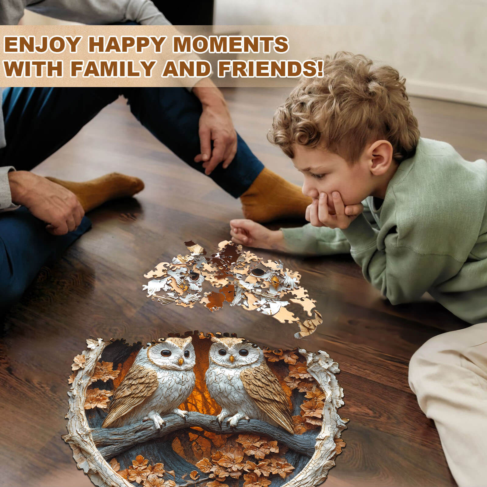 Woodcarving Owl Wooden Jigsaw Puzzle