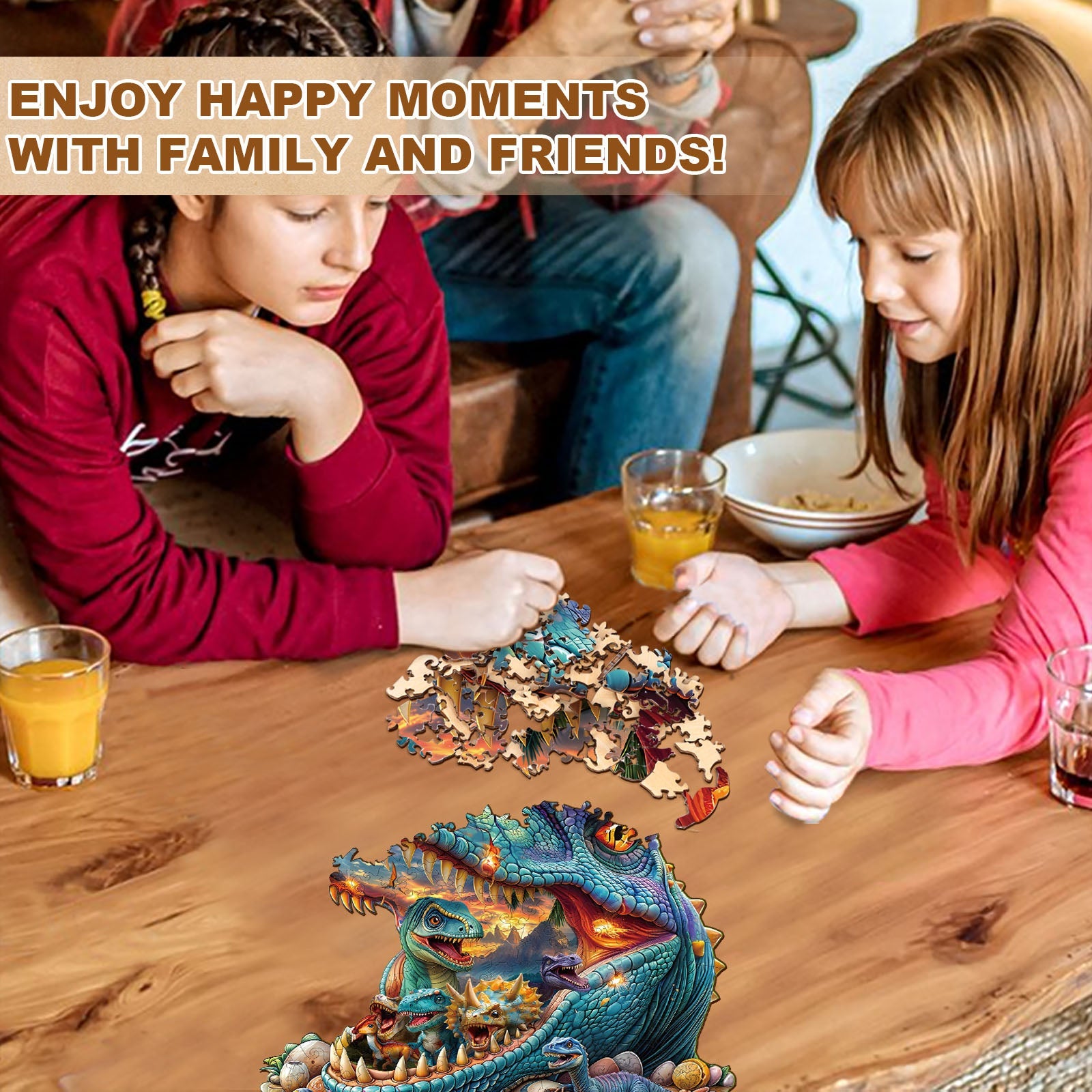 Fantasy Dinosaurs-2 Wooden Jigsaw Puzzle