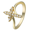 CRYSTAL CROSS RING