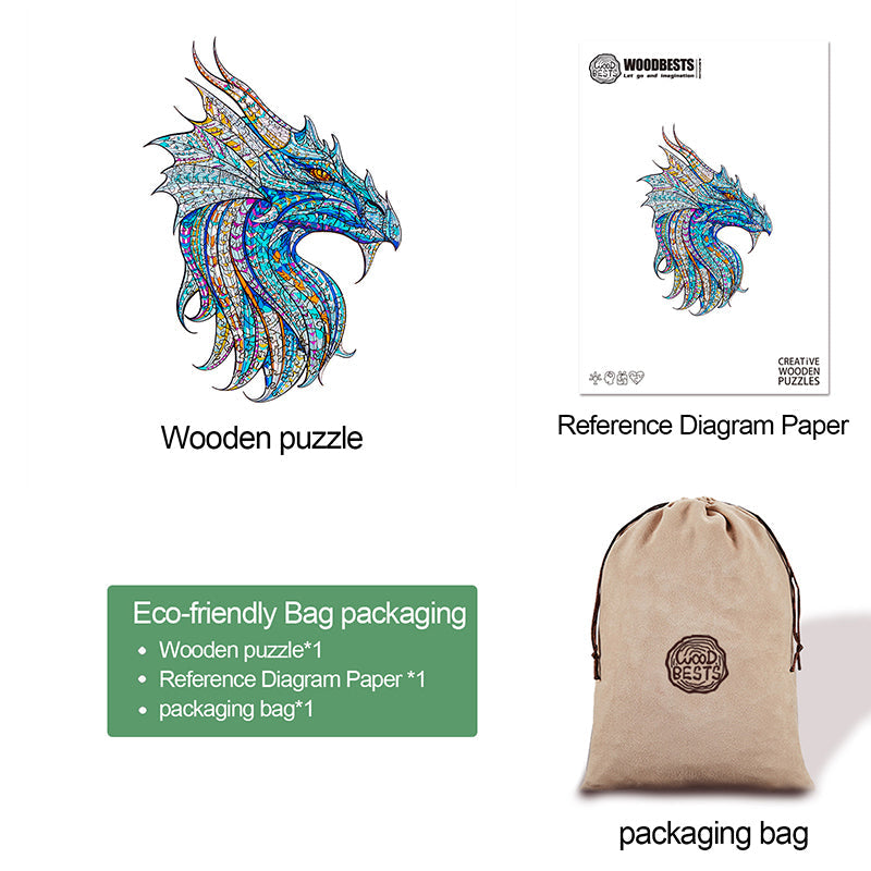 Warrior Dragon Wooden Jigsaw Puzzle