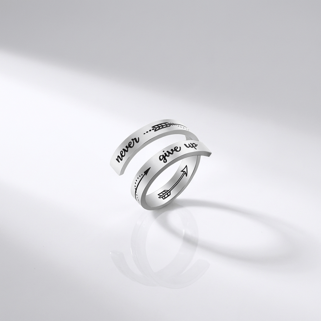 NEVER GIVE UP RING