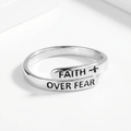 FAITH OVER FEAR RING - (ADJUSTABLE)