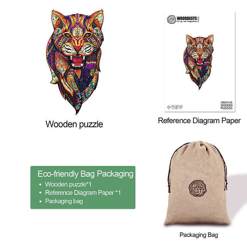 Vigilant Leopard Wooden Jigsaw Puzzle