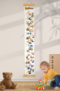 Personalized Animal Alphabet Hanging Canvas Height Ruler