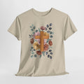 SIMPLE FLOWER CROSS TEE