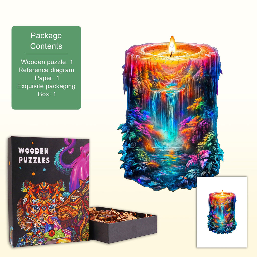 Enchanted Flame Wooden Jigsaw Puzzle