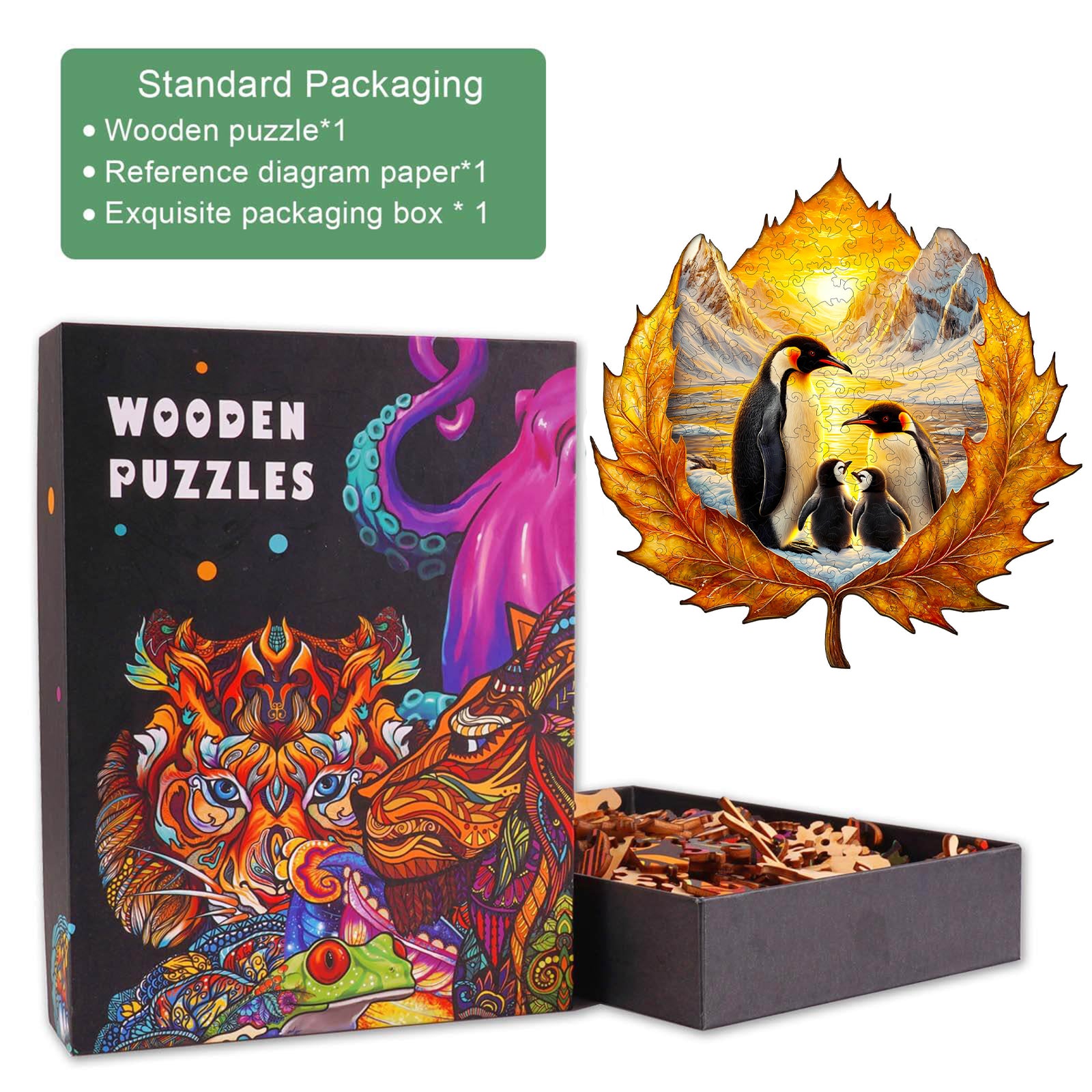Autumn penguins Jigsaw Puzzle
