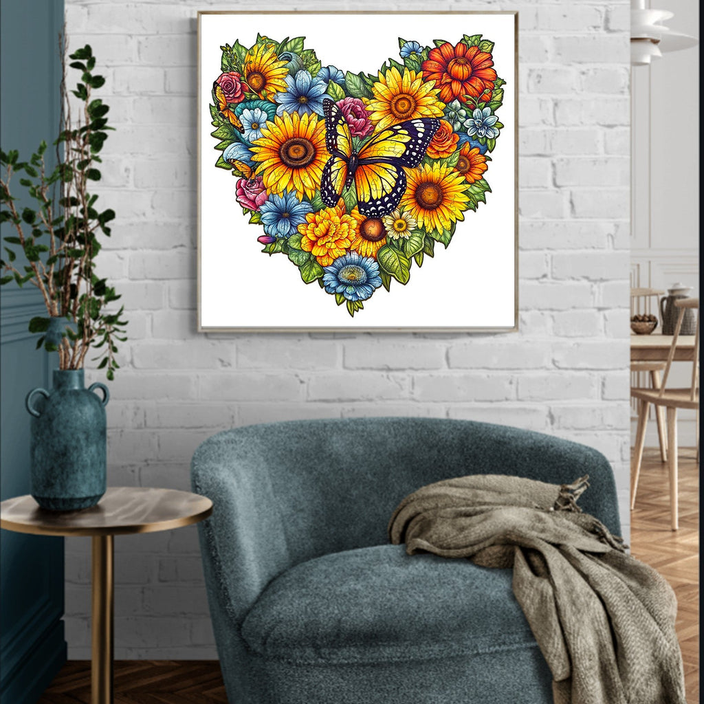 Flower Butterfly Wooden Jigsaw Puzzle