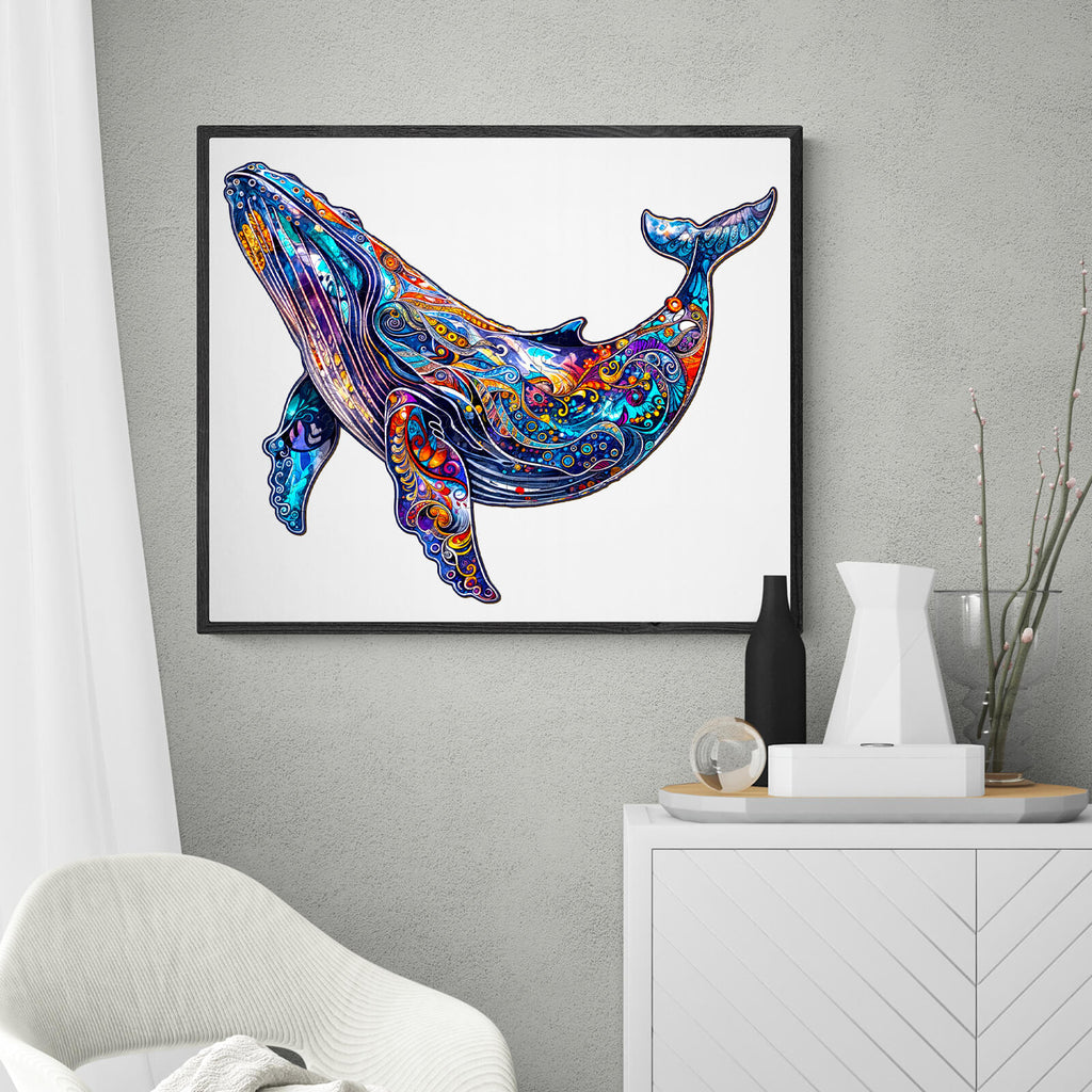 Blue Whale Wooden Jigsaw Puzzle