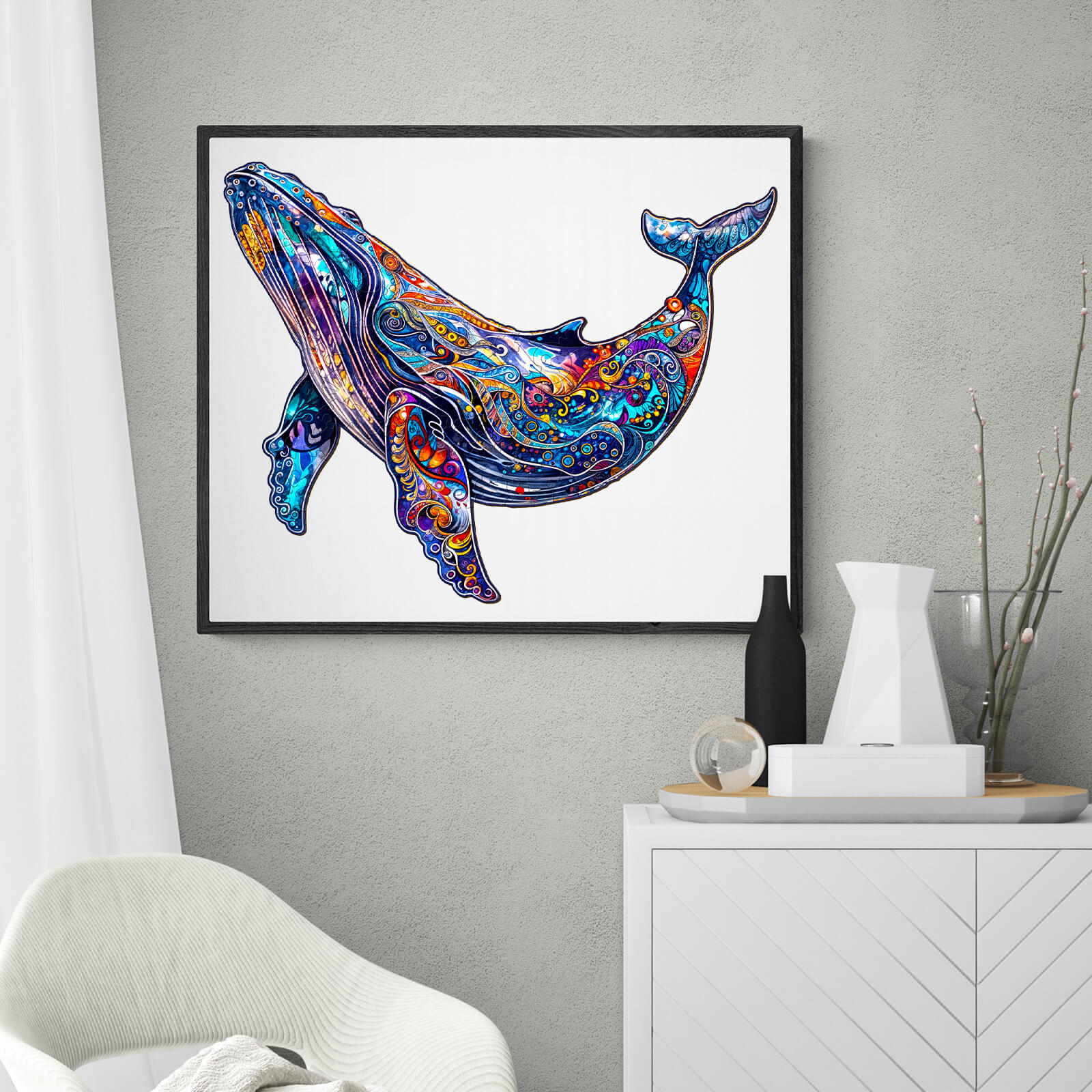 Blue Whale Wooden Jigsaw Puzzle