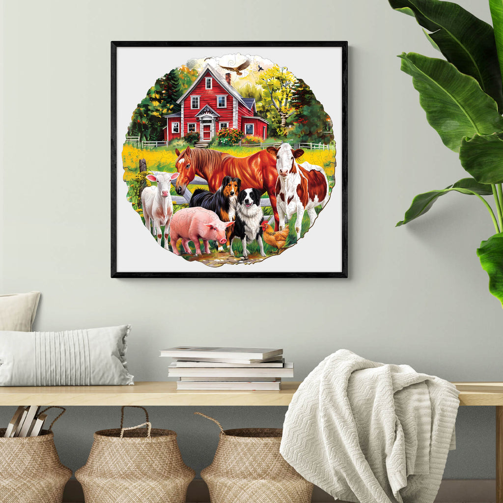 Farm Animals Wooden Jigsaw Puzzle