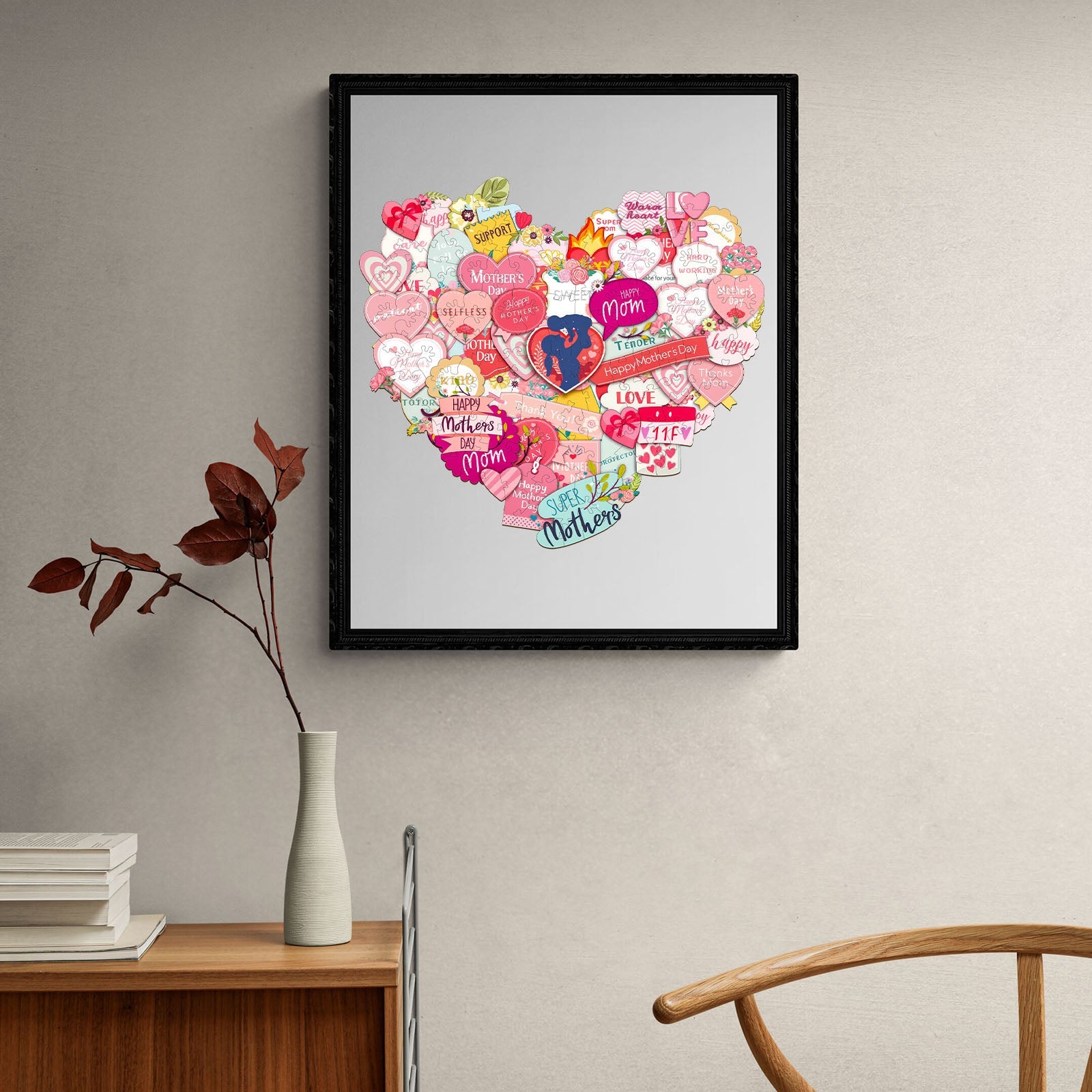 Letter to Mom Wooden Jigsaw Puzzle