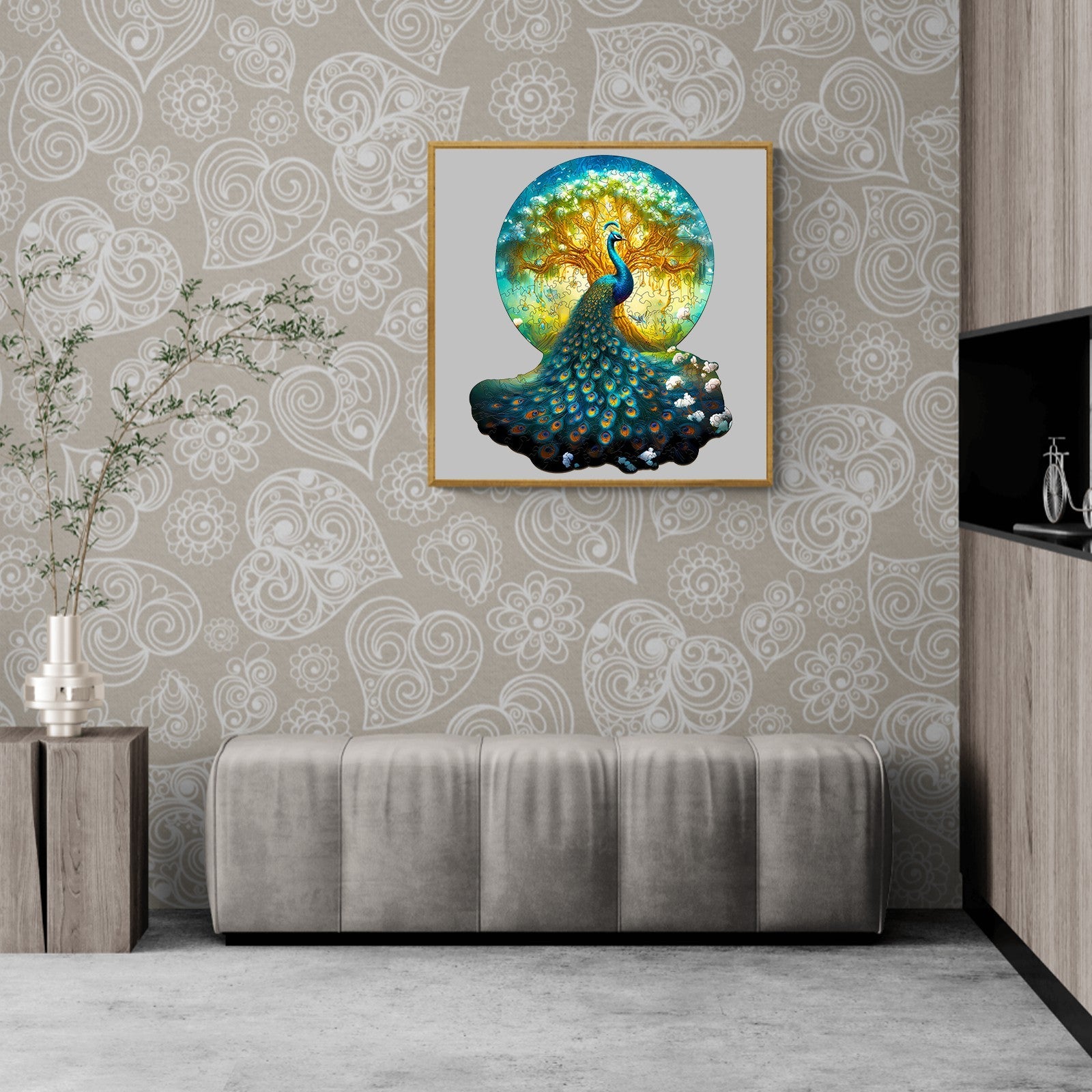 Noble Peacock-1 Wooden Jigsaw Puzzle
