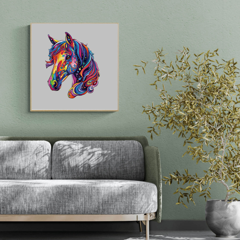 Colorful Horse Wooden Jigsaw Puzzle