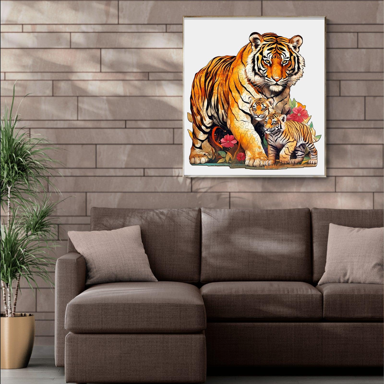 Tiger Family-2 Wooden Jigsaw Puzzle