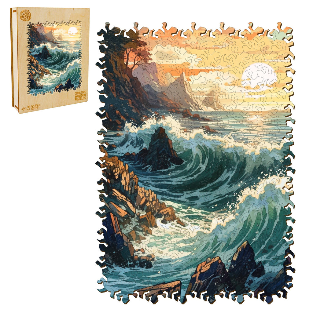 Seaside Sunset Wooden Jigsaw Puzzle