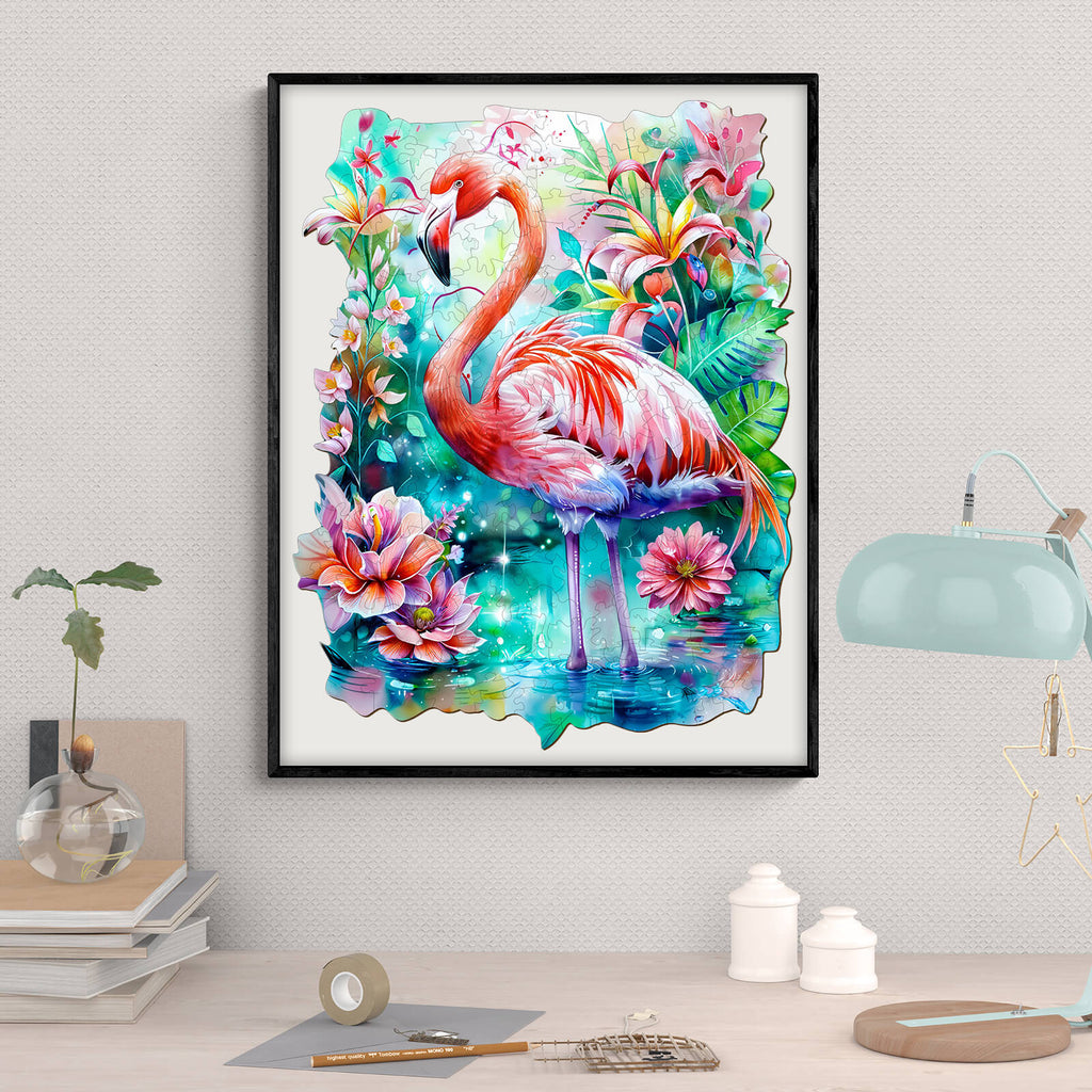 Flamingo Wooden Jigsaw Puzzle