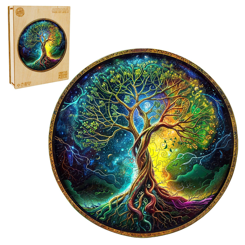 Aurora Tree of Life-3 Wooden Jigsaw Puzzle